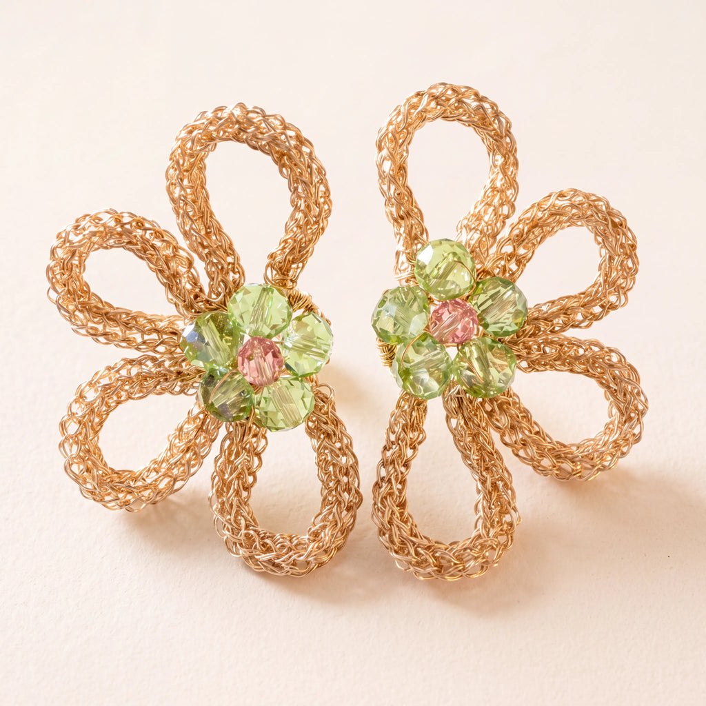 Flora Woven Statement Earrings