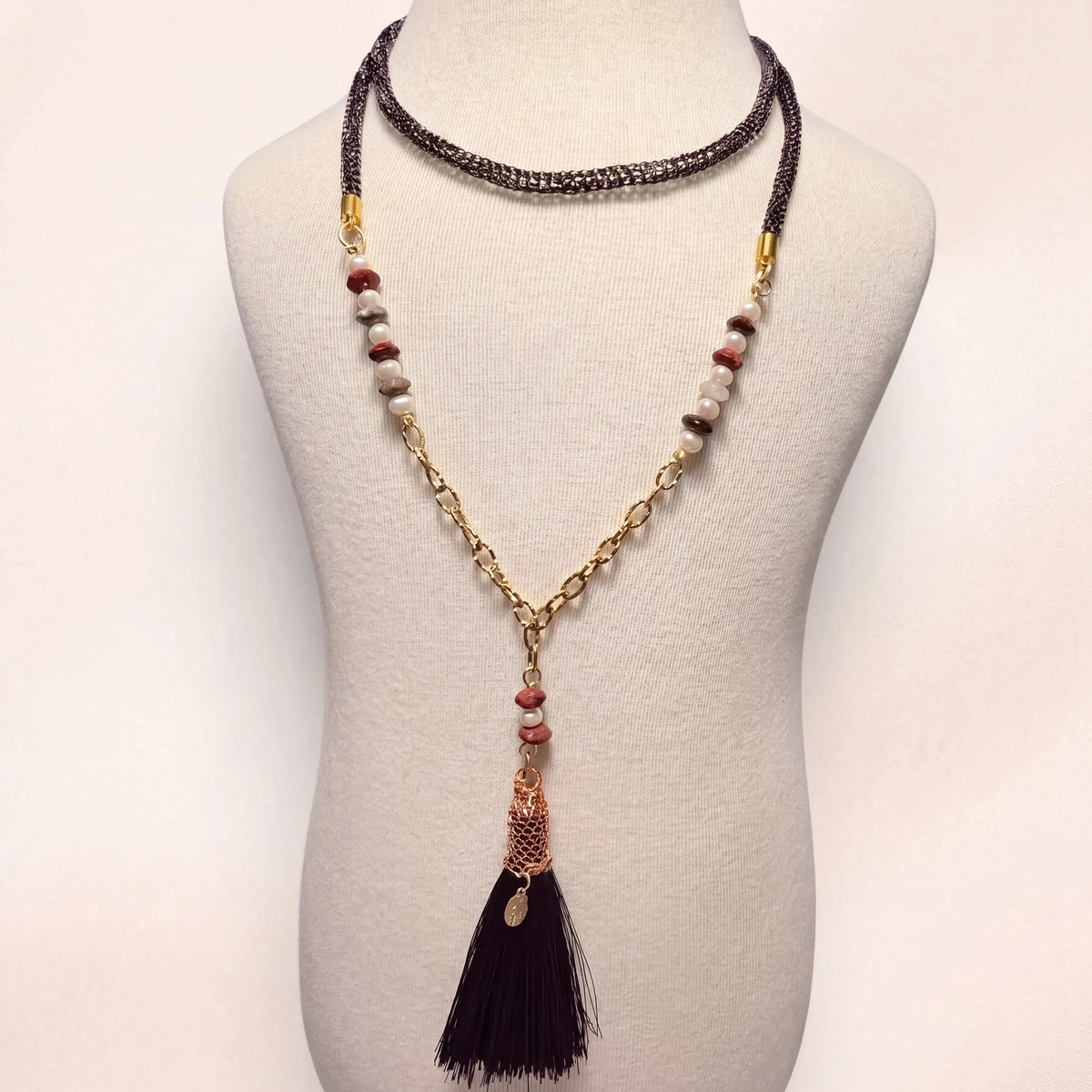 Midnight Tassel Necklace