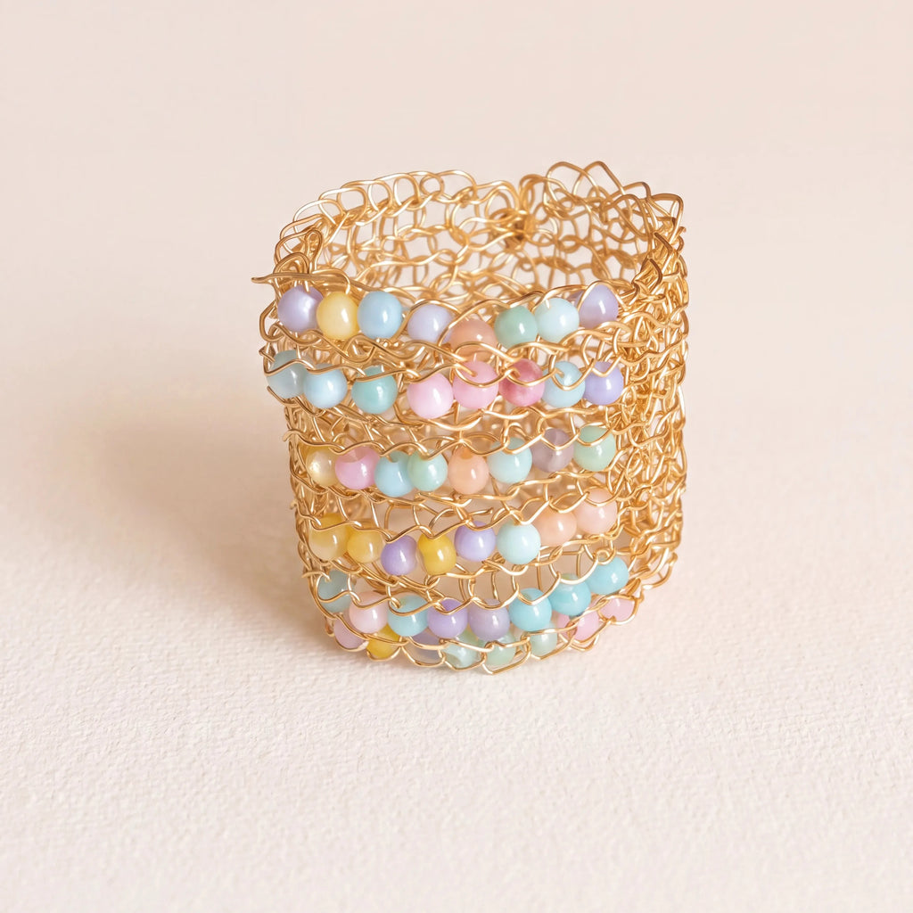Pastel Weave Statement Ring