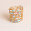 Pastel Weave Statement Ring