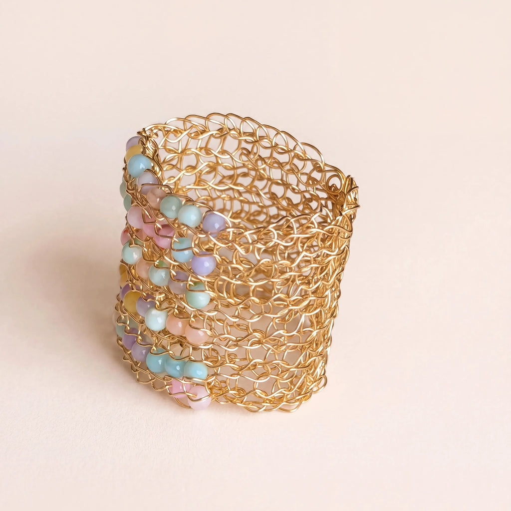 Pastel Weave Statement Ring