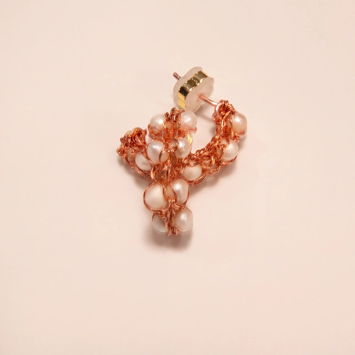 Petite Stone Woven Hoops