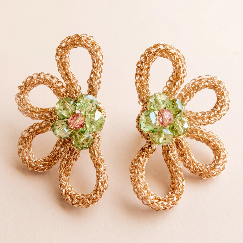Flora Woven Statement Earrings