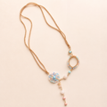 Pastel Flow Long Woven Necklace