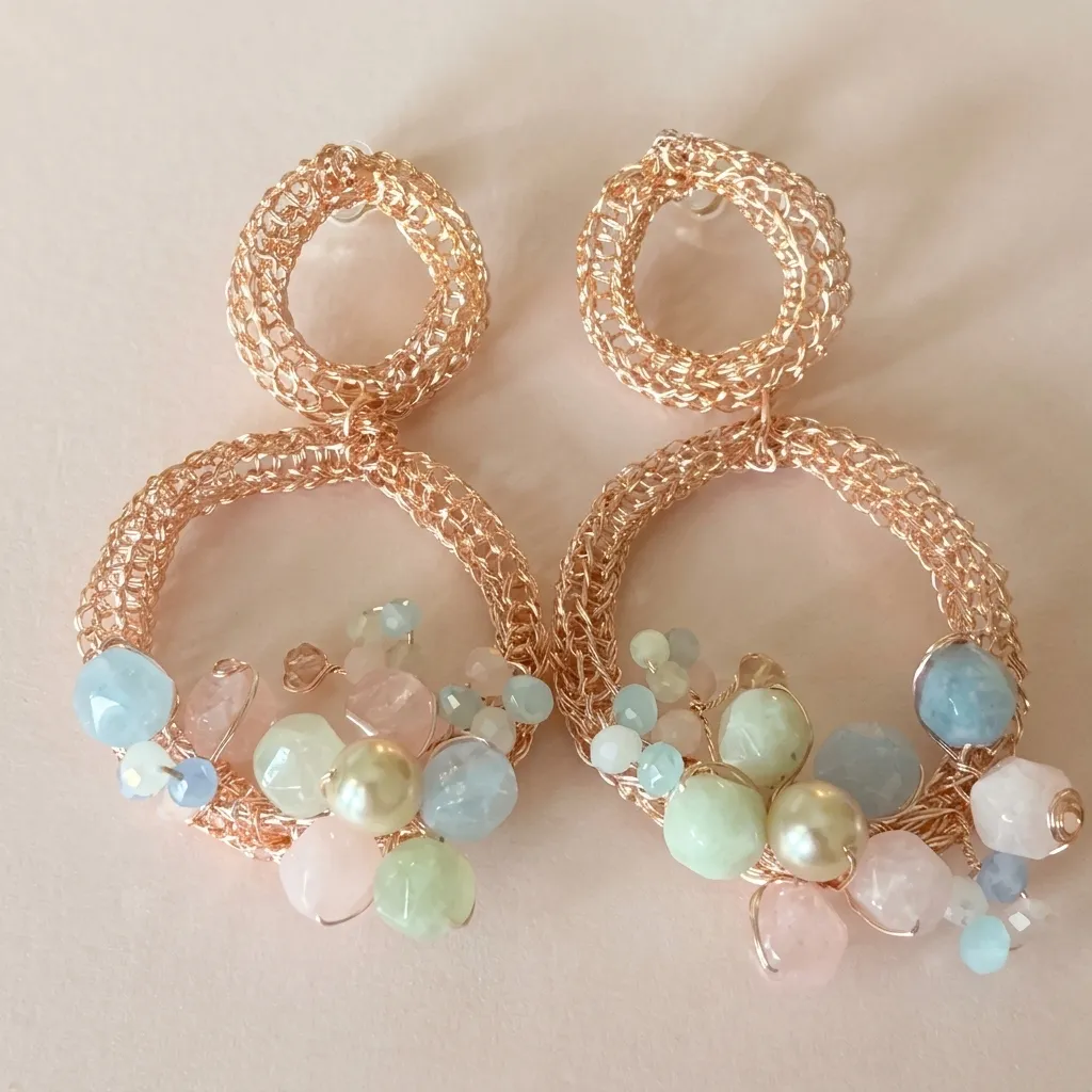 Pastel Garden Woven Earrings