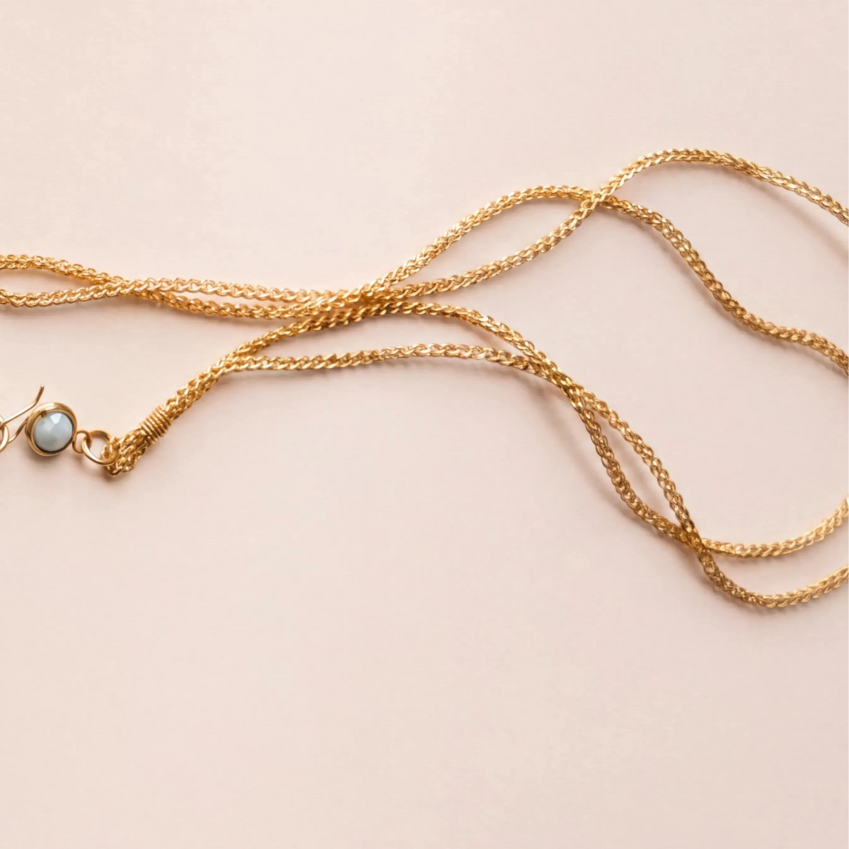 Pastel Flow Long Woven Necklace
