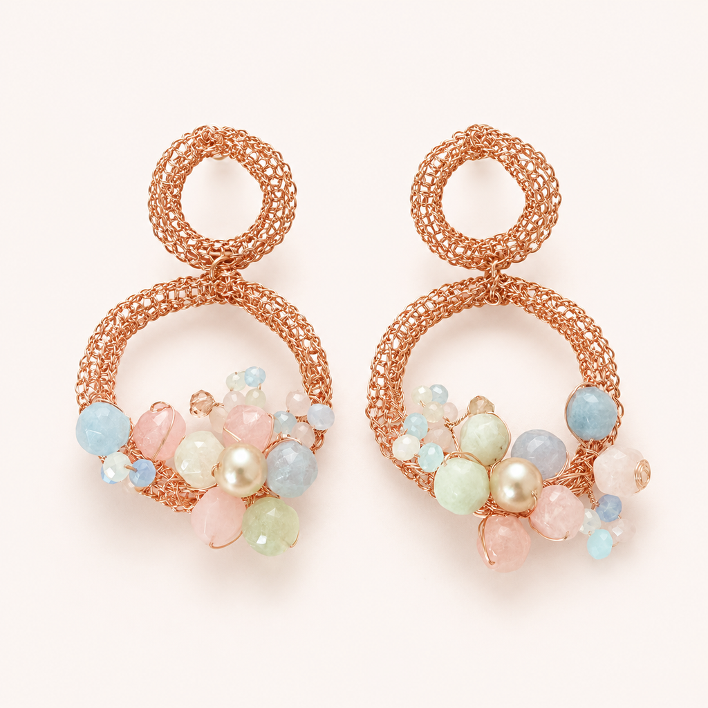 Pastel Garden Woven Earrings