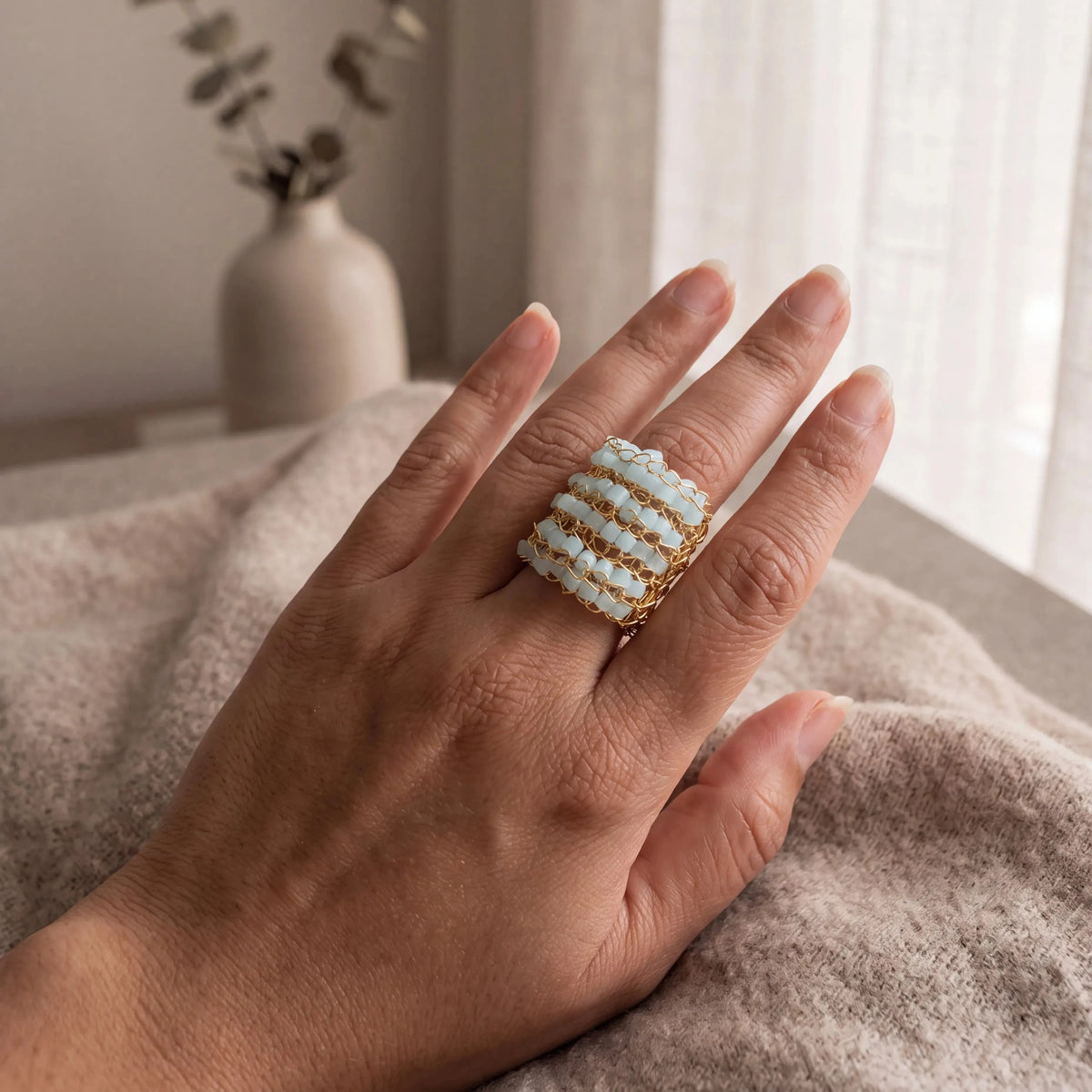 Ivory Weave Statement Ring
