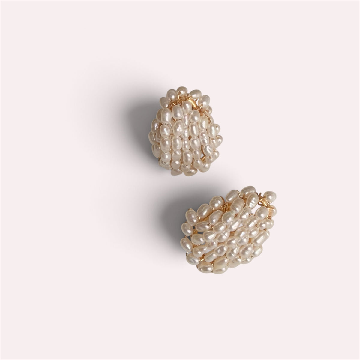 Pearl Cloud Statement Earrings